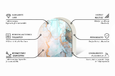 Szyba hartowana pod kominek półowalna Drewniane słoje w naturalnym stylu