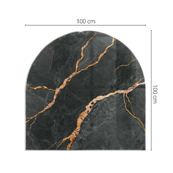 Panel kominkowy półowalny Marmurowy styl z delikatnymi żyłkami