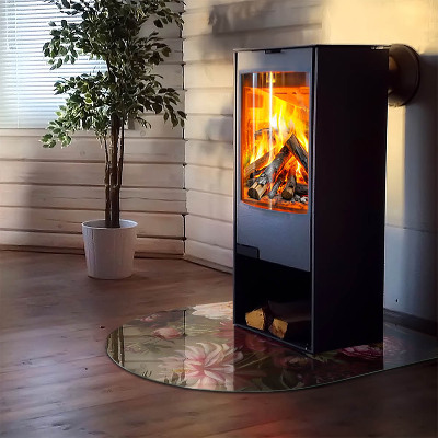 Panel kominkowy półowalny Kwiatowy detal w pełnym rozkwicie