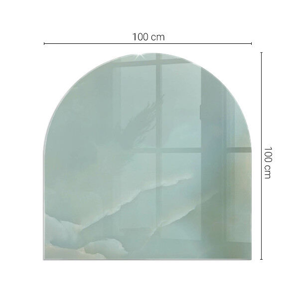 Panel kominkowy półowalny Marmurowy motyw w subtelnych tonach