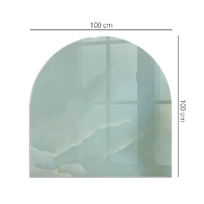 Panel kominkowy półowalny Marmurowy motyw w subtelnych tonach