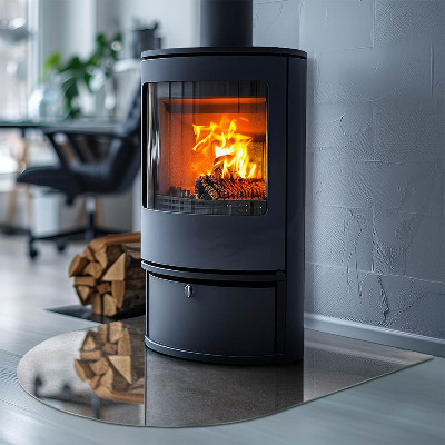 Panel kominkowy półowalny Wzór inspirowany kamieniem