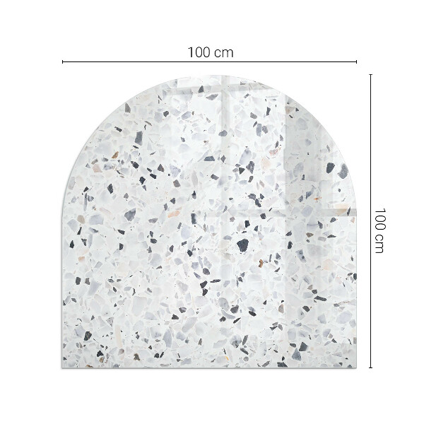 Panel kominkowy półowalny Kamienny wzór z drobnymi akcentami