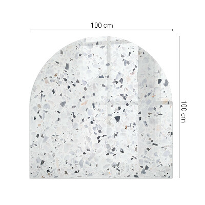 Panel kominkowy półowalny Kamienny wzór z drobnymi akcentami