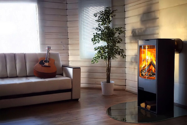 Panel kominkowy półowalny Kolor Czarny