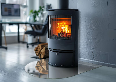 Szyba pod kominek półowalna Kolor Szary