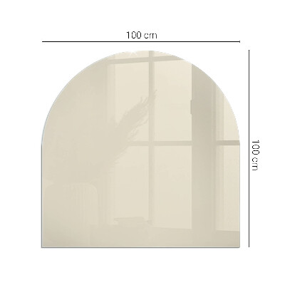 Szyba pod kominek półowalna Kolor Beżowy