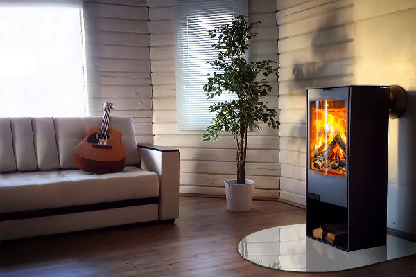 Szyba pod kominek półowalna Kolor Biały