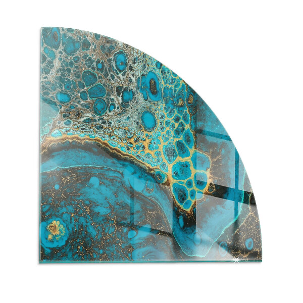 Szkło hartowane pod kozę ćwiartka Wzór organiczny w stylu abstrakcyjnym