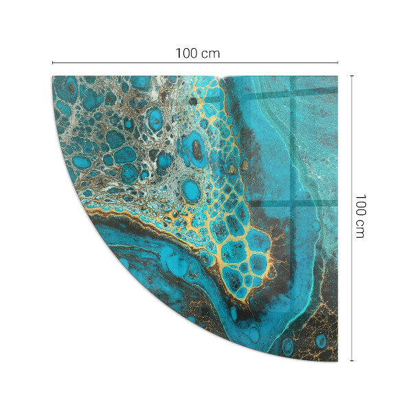Szkło hartowane pod kozę ćwiartka Wzór organiczny w stylu abstrakcyjnym