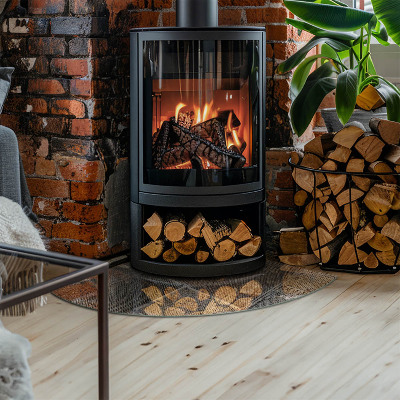 Podstawka pod kominek ćwiartka Motyw perforowanej stali