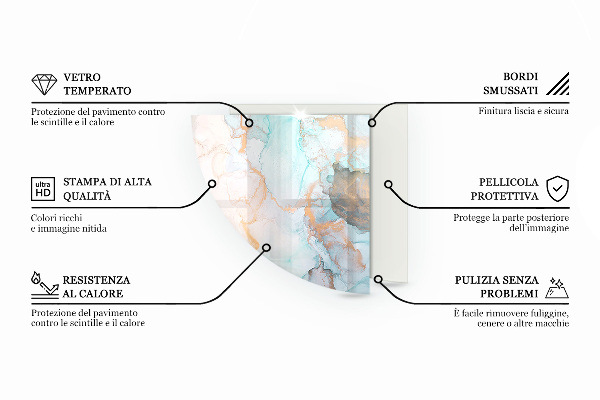 Szkło pod kozę ćwiartka Deski w naturalnym stylu