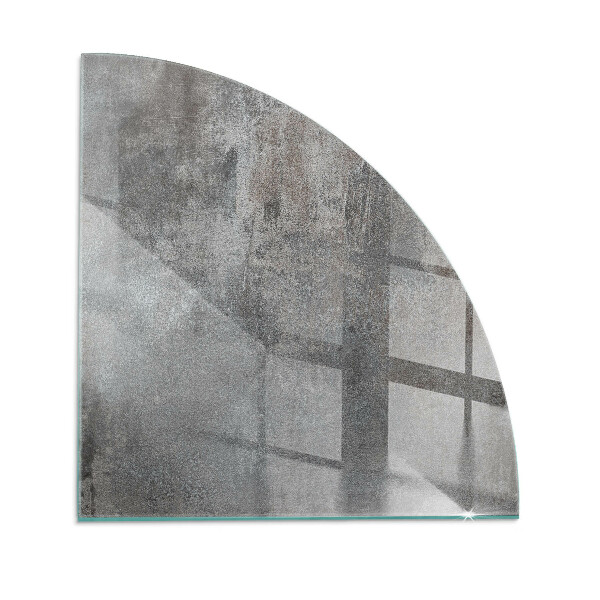 Szkło przed kominek ćwiartka Wzór surowej struktury