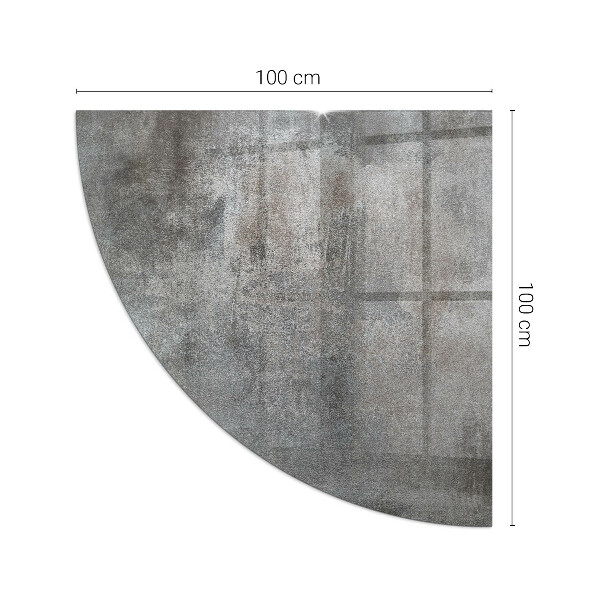 Szkło przed kominek ćwiartka Wzór surowej struktury