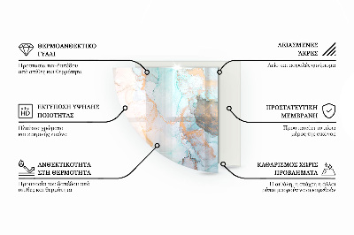 Szkło pod kozę ćwiartka Drewniane słoje w naturalnym stylu