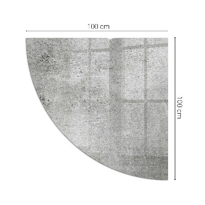 Podstawka pod kominek ćwiartka Surowy beton w minimalistycznym stylu
