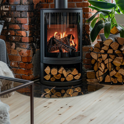 Podstawka pod kominek ćwiartka Marmurowy styl z delikatnymi żyłkami