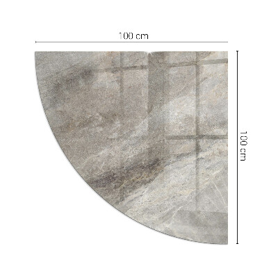 Szkło przed kominek ćwiartka Wzór inspirowany kamieniem