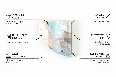Podstawka pod kominek ćwiartka Kolor Morski