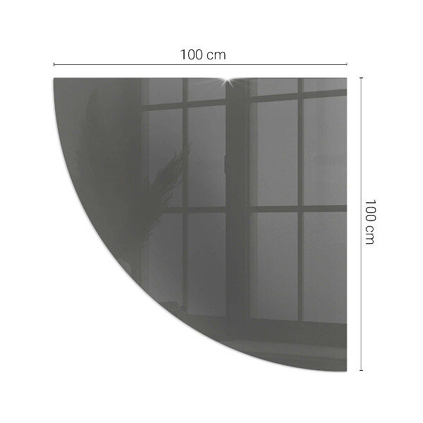 Szkło przed kominek ćwiartka Kolor Szaro-brązowy