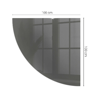 Szkło przed kominek ćwiartka Kolor Szaro-brązowy