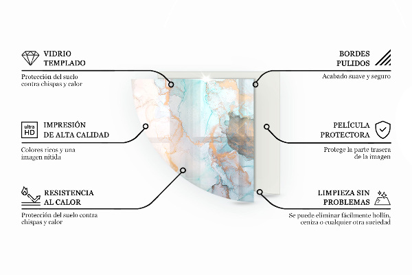 Podstawka pod kominek ćwiartka Kolor Jasnobrązowy