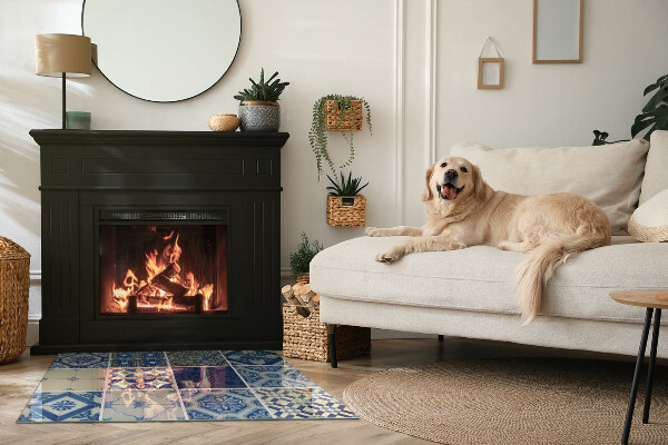 Podkładka pod kominek Stylowe wzory inspirowane ceramiką