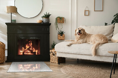 Szyba hartowana pod kominek Mikro kształty w subtelnej harmonii