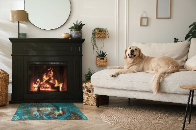 Podkładka pod kominek Ekspresyjny motyw o organicznej formie