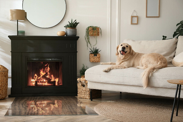 Podkładka pod kominek Drewno w naturalnym stylu