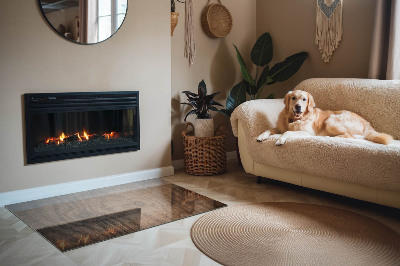 Podkładka pod kominek Drewno w naturalnym stylu