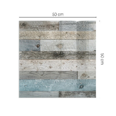 Szyba hartowana pod kominek Różnorodne barwy desek w stylu