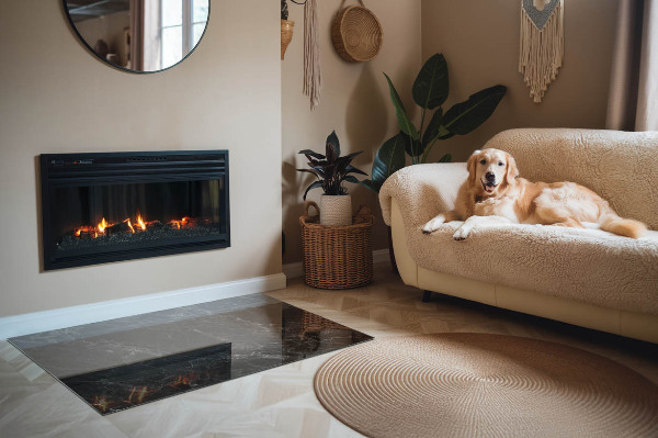 Podkładka pod kominek Klasyczny design marmuru