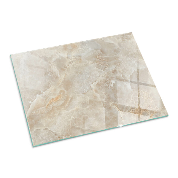 Szyba hartowana pod kominek Motyw kamienny w stylu organicznym