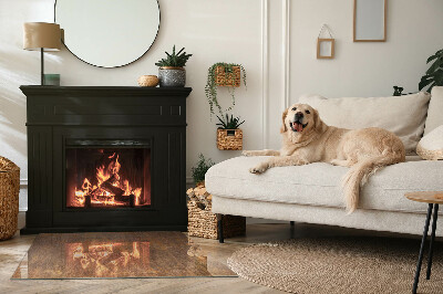 Podkładka pod kominek Motyw rdzy na metalowej strukturze