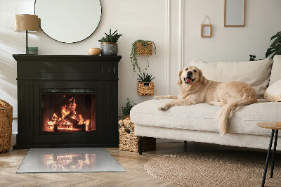 Szyba hartowana pod kominek Naturalna tekstura betonu