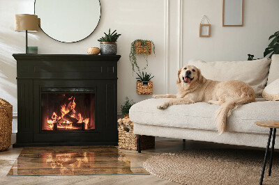 Podkładka pod kominek Drewniane wzory w słoje