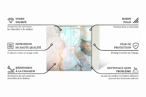 Szyba hartowana pod kominek Deski w wielu kolorowych tonach