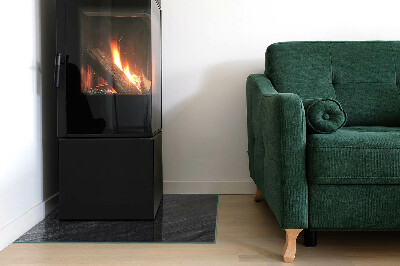 Szyba hartowana pod kominek Design kamiennego wykończenia