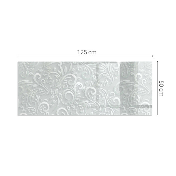 Szyba hartowana pod kominek Wyrafinowany design roślinny