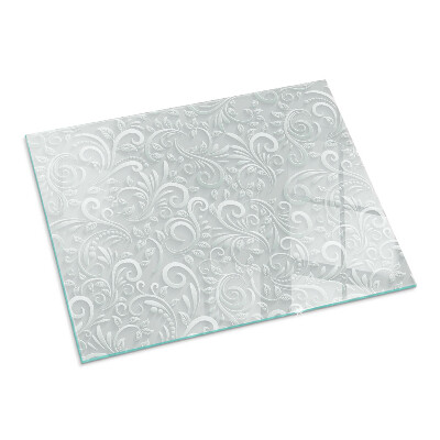 Szyba hartowana pod kominek Wyrafinowany design roślinny