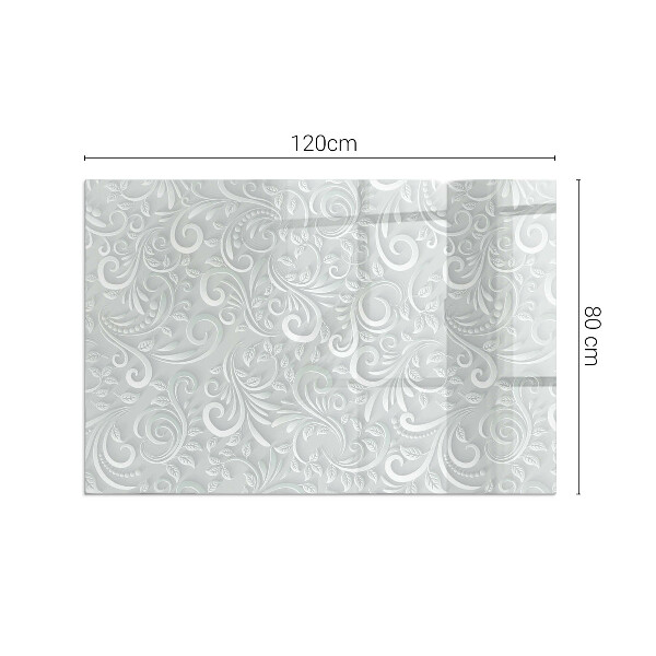 Szyba hartowana pod kominek Wyrafinowany design roślinny