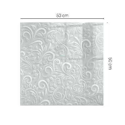 Szyba hartowana pod kominek Wyrafinowany design roślinny