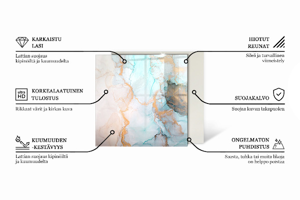 Szyba hartowana pod kominek Wyrafinowany design roślinny