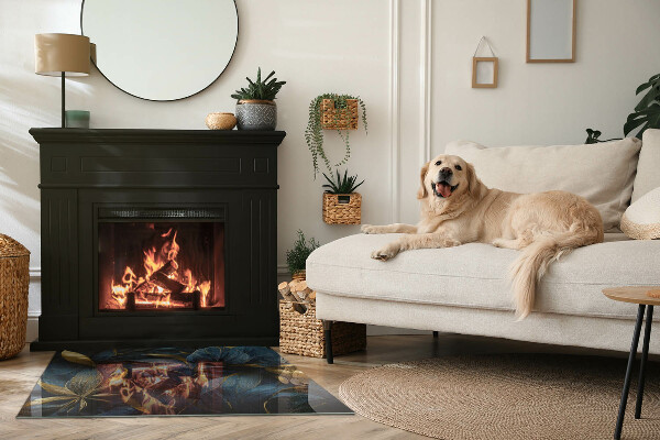 Podkładka pod kominek Szykowne liście w wzorze