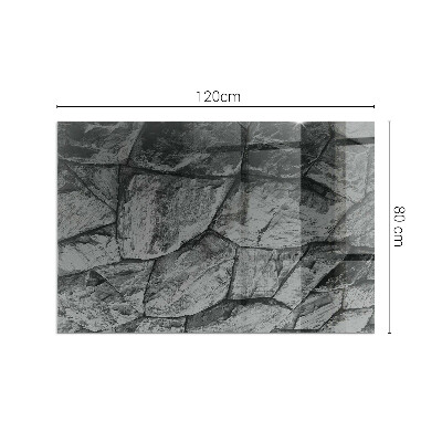 Szyba hartowana pod kominek Naturalny motyw kamienia