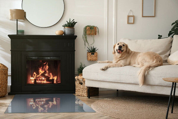 Szyba hartowana pod kominek Kolor Ciemnoniebieski