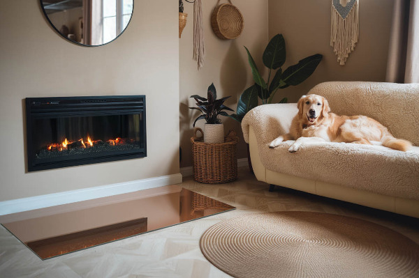 Podkładka pod kominek Kolor Brązowy