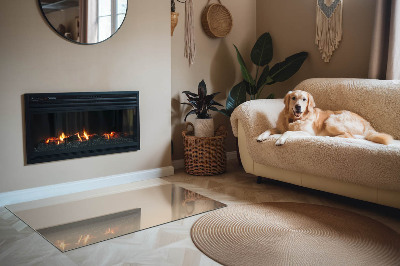 Szyba hartowana pod kominek Kolor Beżowy