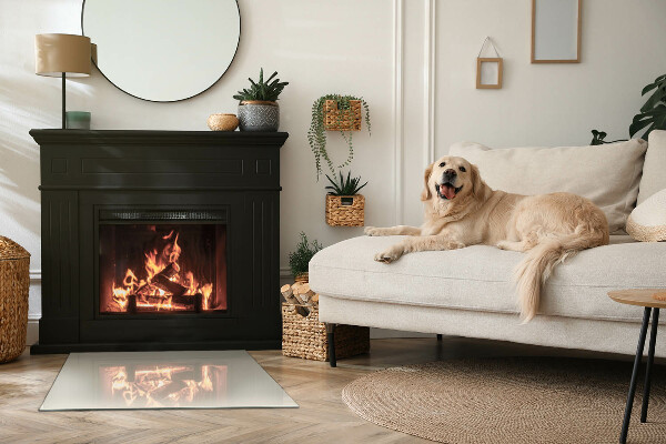 Szyba hartowana pod kominek Kolor Beżowy